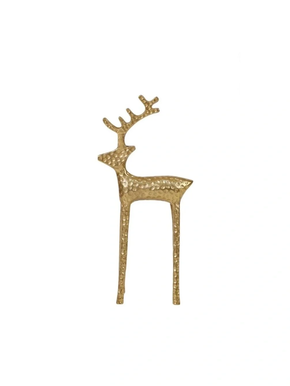 NEW! Gold Metallic Christmas Deer Tabletop Decor Holiday Reindeer 13” Walmart